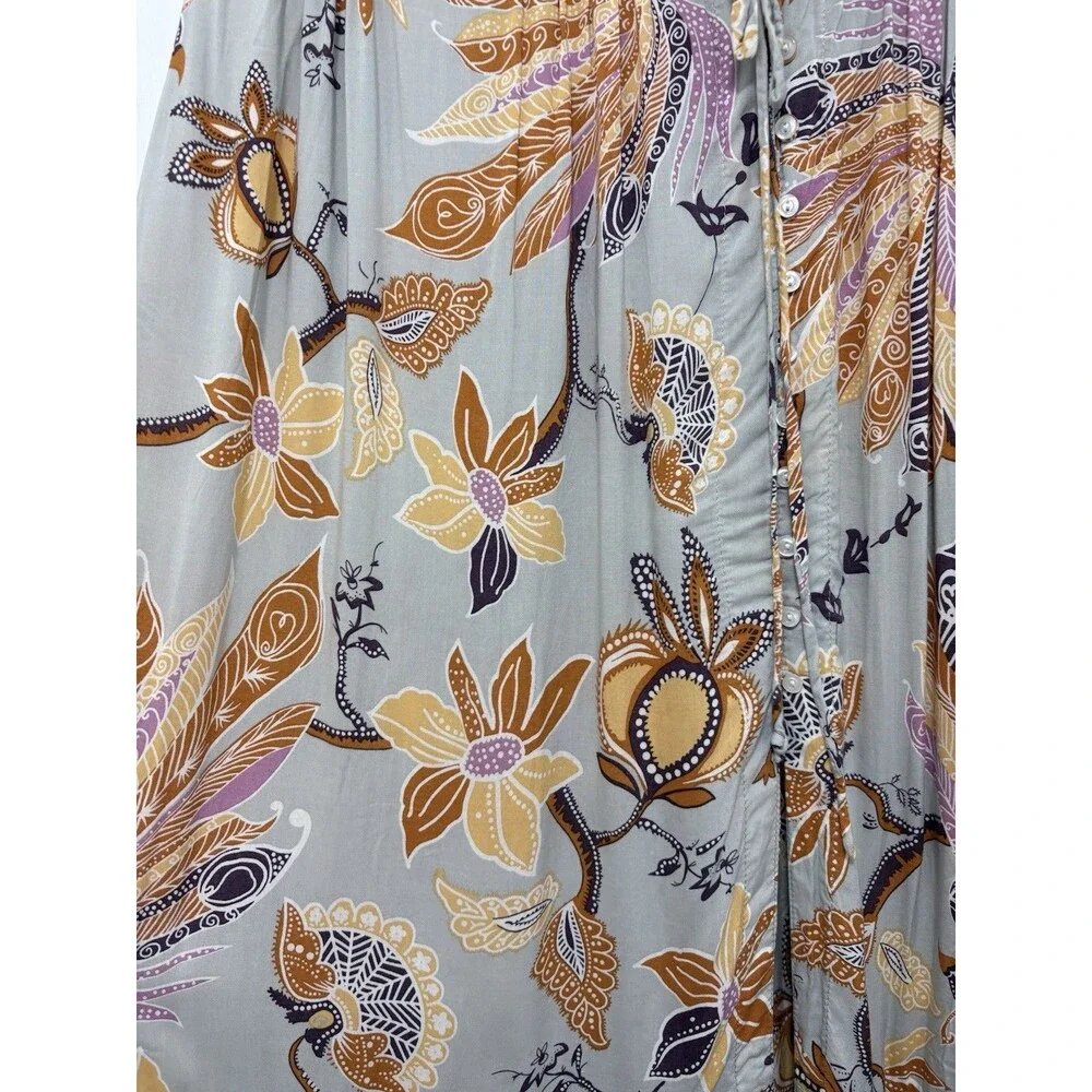 Sea Lustre Womens Boho Floral Maxi Skirt Dress One Size OS 100% Rayon EUC